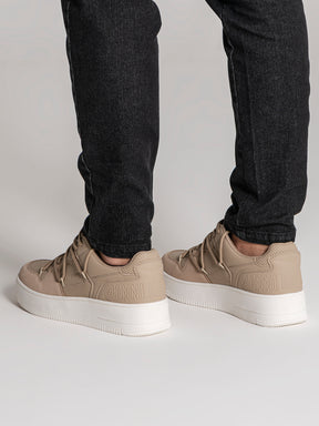 sneakers / Taupe Wrapped Sneakers