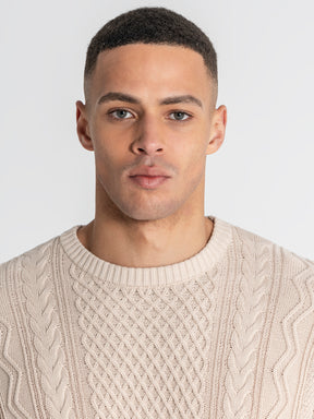 sweats / Camel Cable Knit Sweater