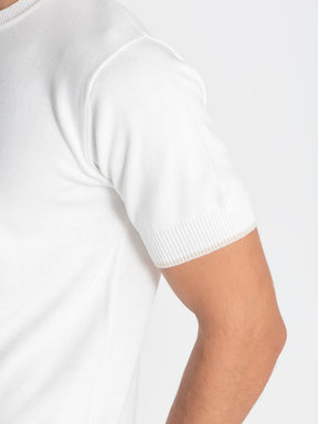 t-shirts / White Edge Knit Tee