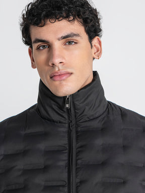 jackets / Black Code Puffer Jacket