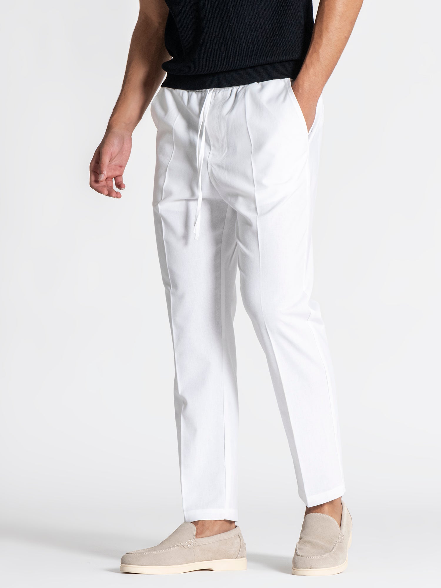 pants / White GG Linen Pants