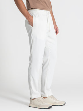 pants / White Drawstring Pants