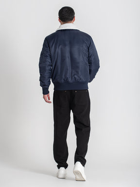 jackets / Dark Blue Aviator Jacket