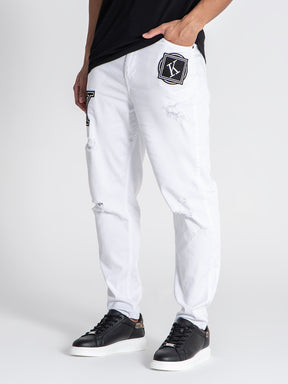 jeans / White Collage Jeans