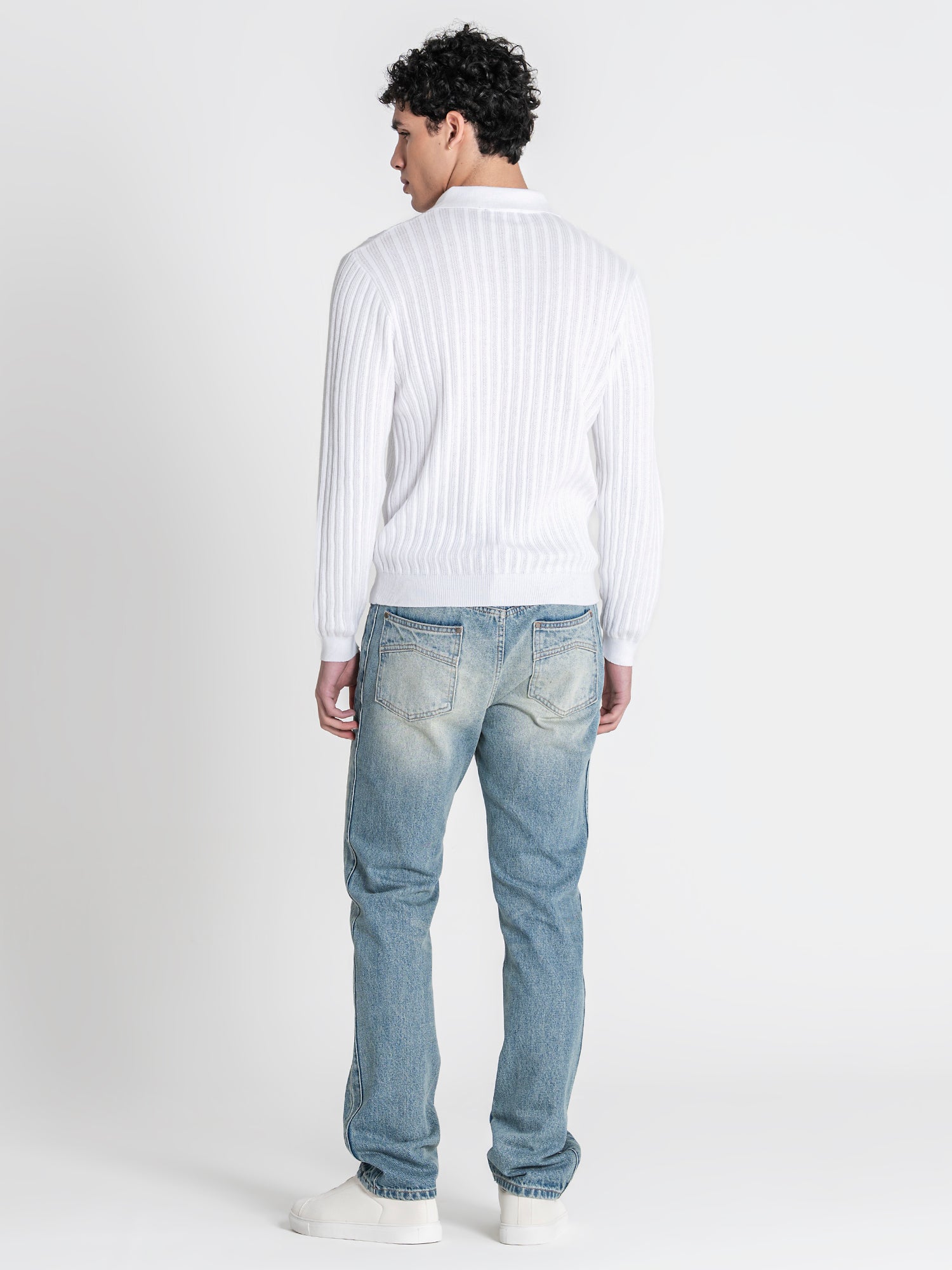 polos / White Essential Knit Polo