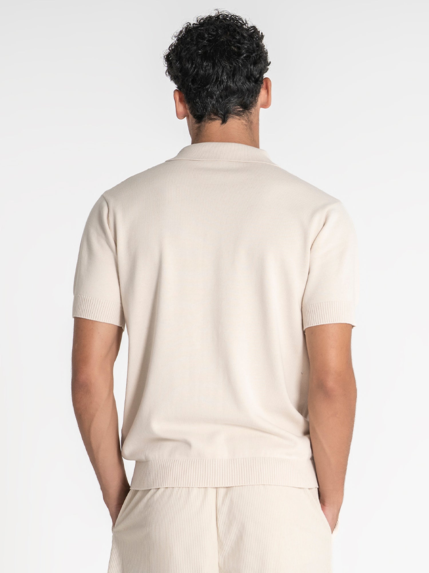 shirts / Beige Retro Knit Shirt