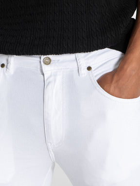 jeans / White Zipper Jeans