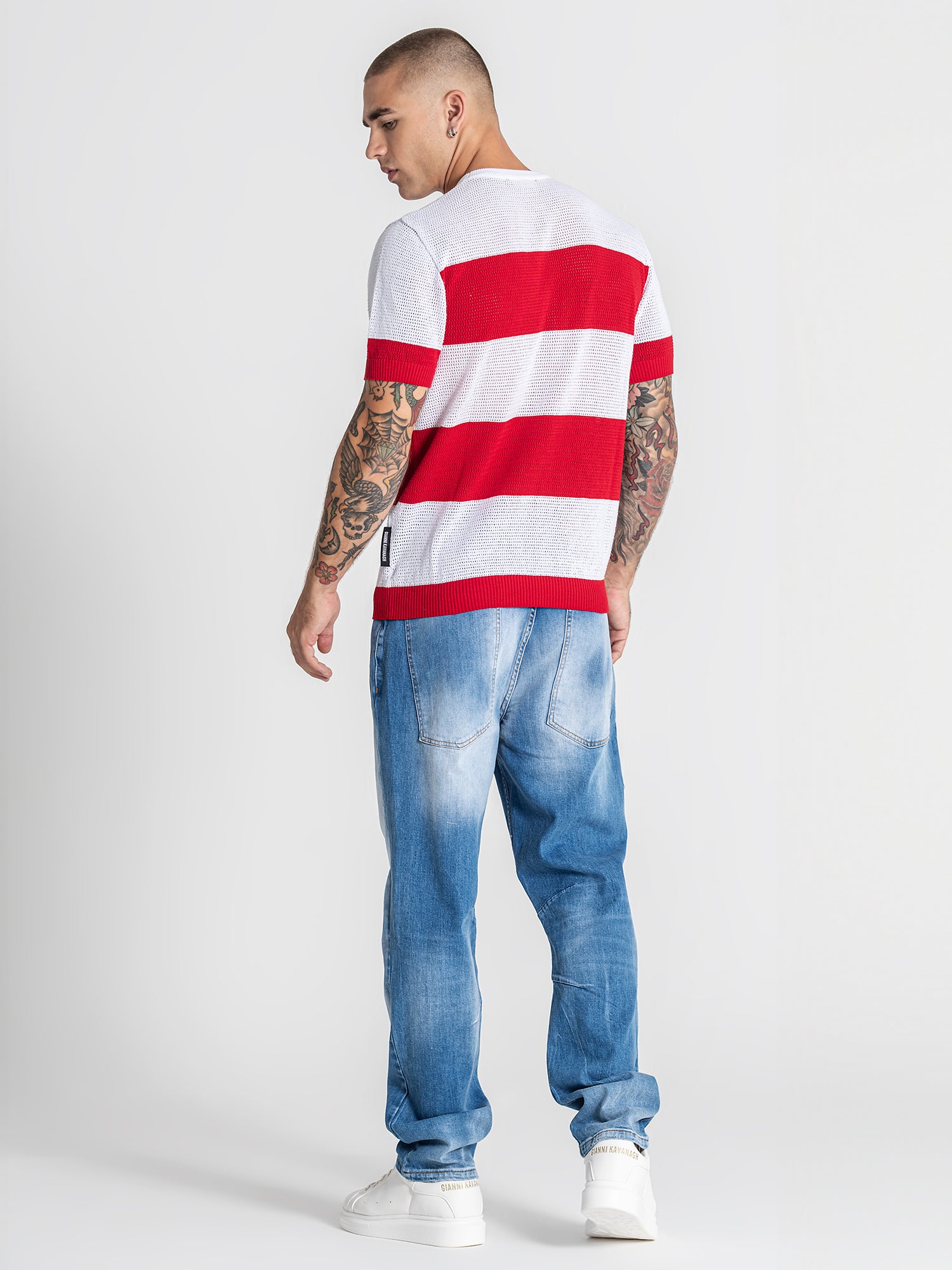 t-shirts / Red Striped Knit Tee
