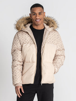 puffers / Beige Logomania Puffer Jacket (Defective)