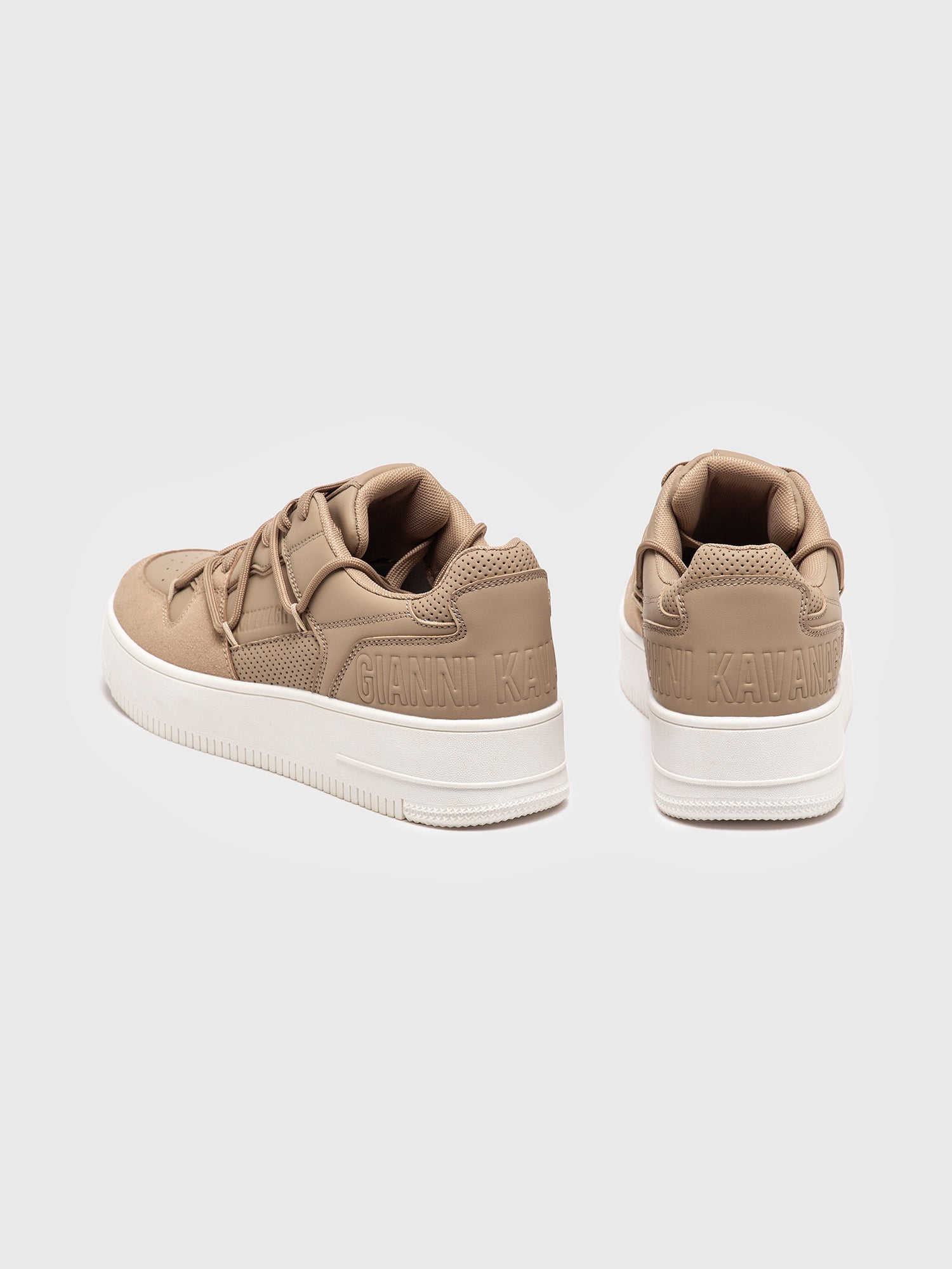 sneakers / Taupe Wrapped Sneakers