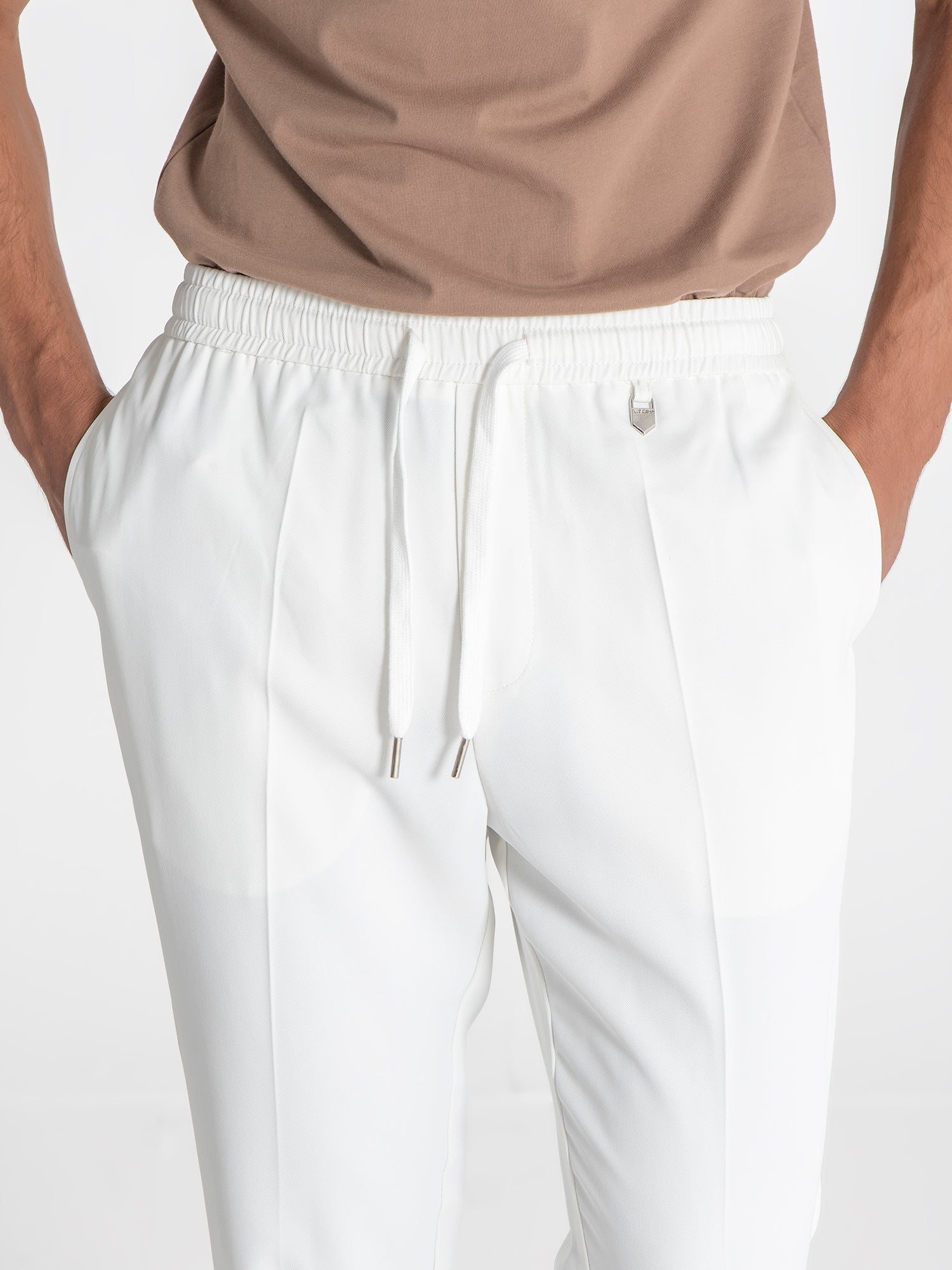 pants / White Drawstring Pants
