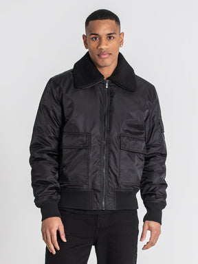 jackets / Black Aviator Jacket