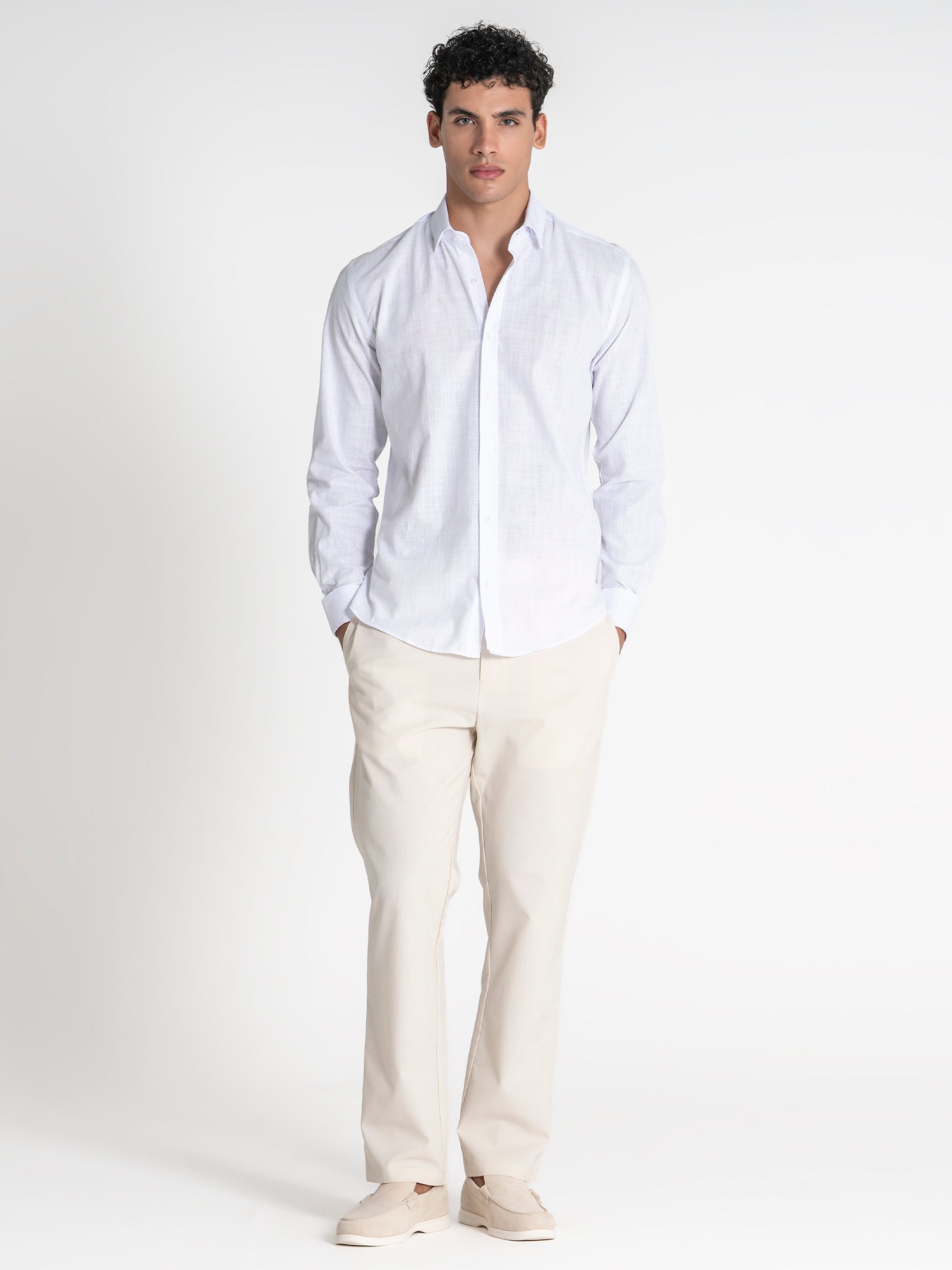 shirts / White Linen Shirt