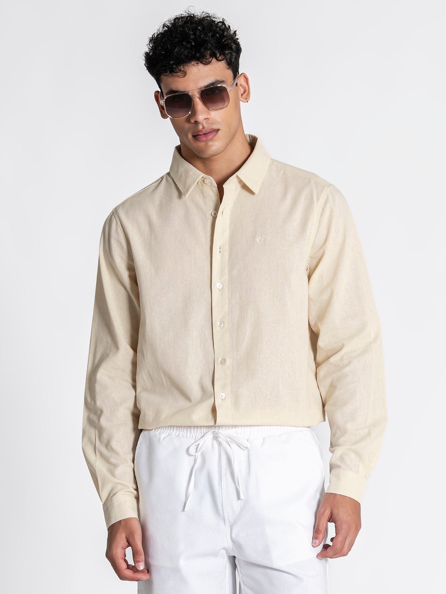 shirts / Beige GG Linen Shirt