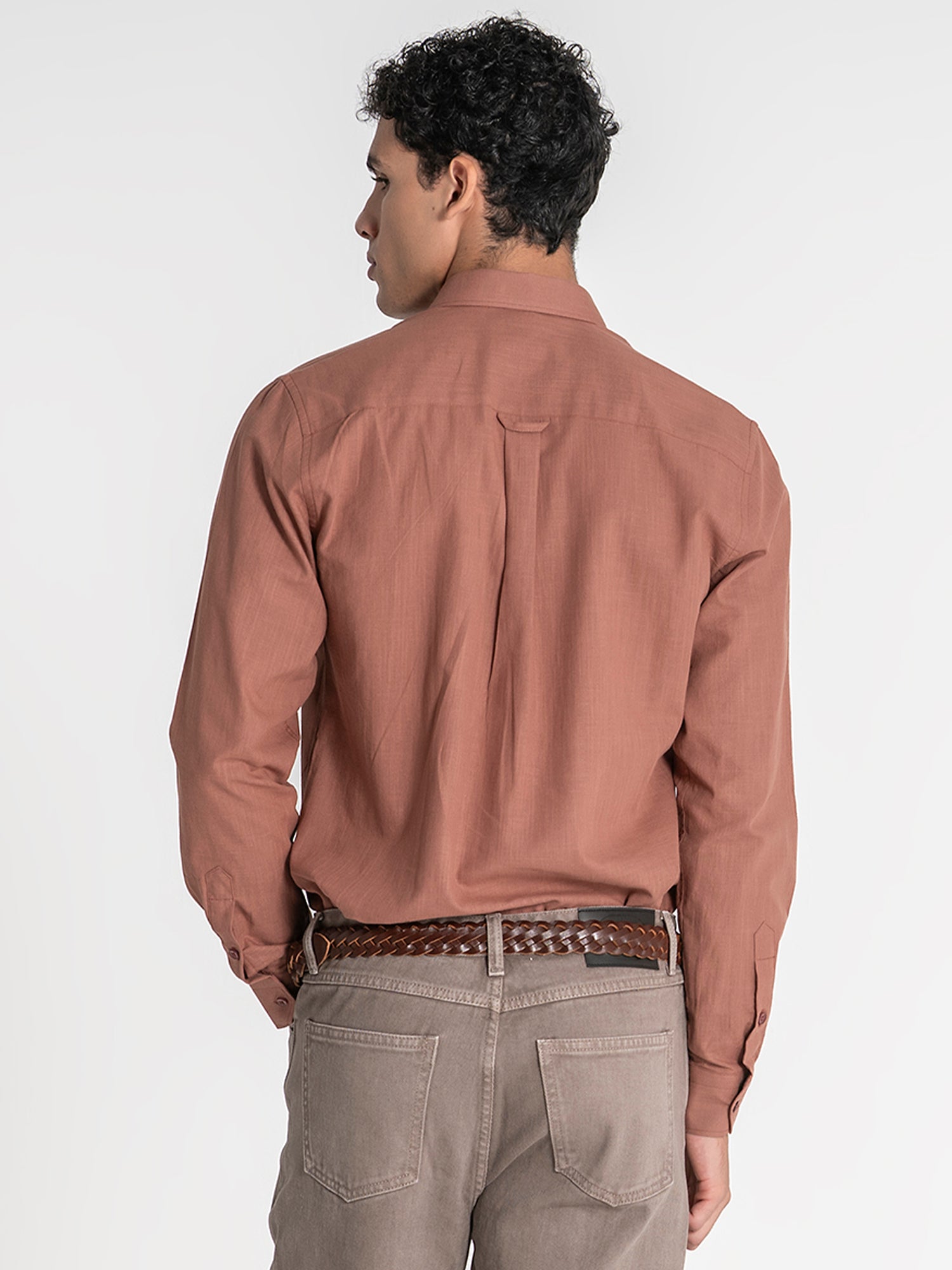 shirts / Taupe Linen Shirt