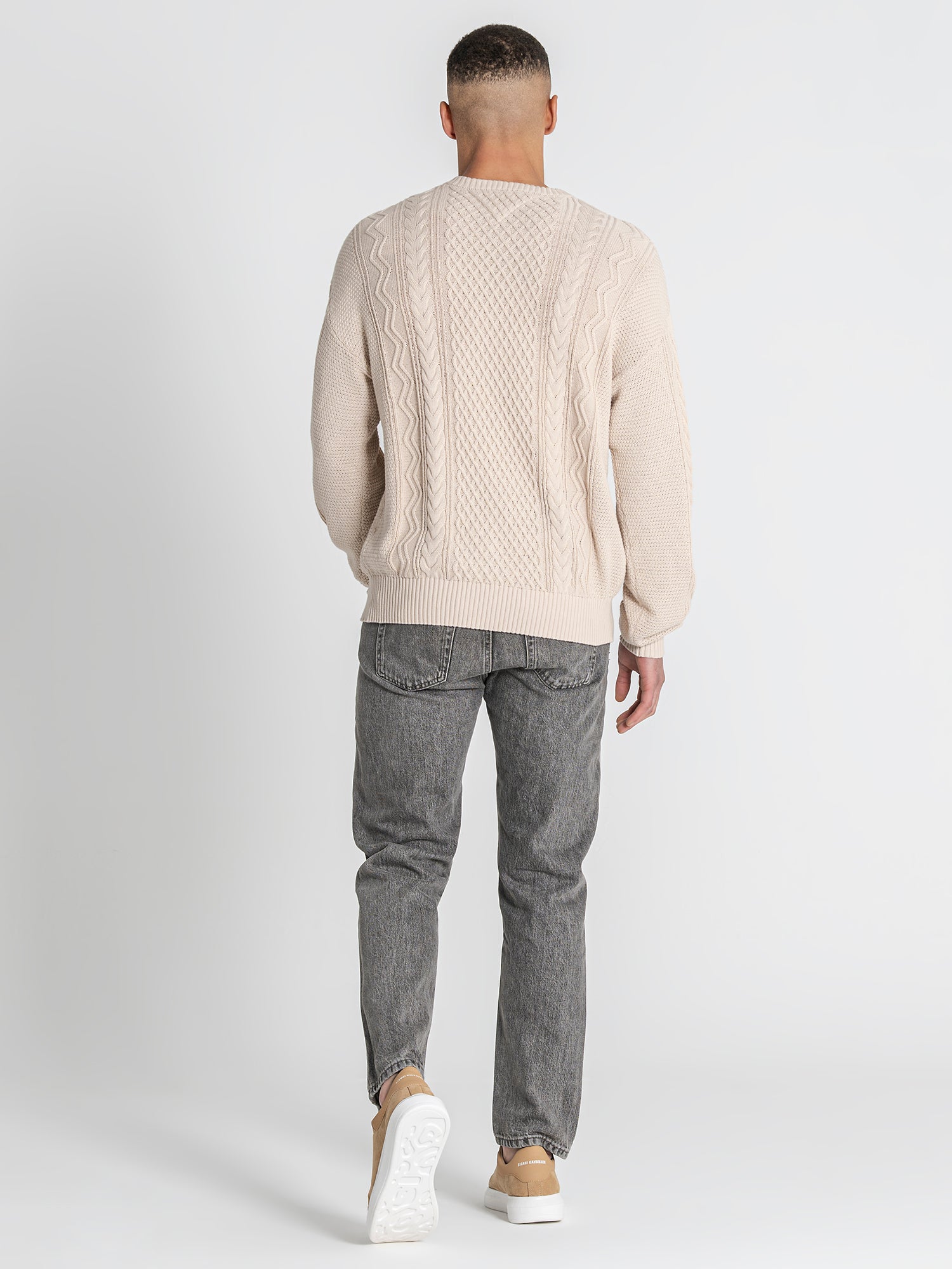 sweats / Camel Cable Knit Sweater