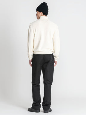 sweats / White Cable Knit Turtleneck