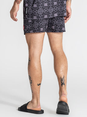 swimshorts / Black Tiled Swimshorts