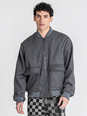 bombers / Grey Soft Core Bomber Jacket
