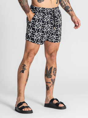 swimshorts / Black Gatsby Gold Swimshorts