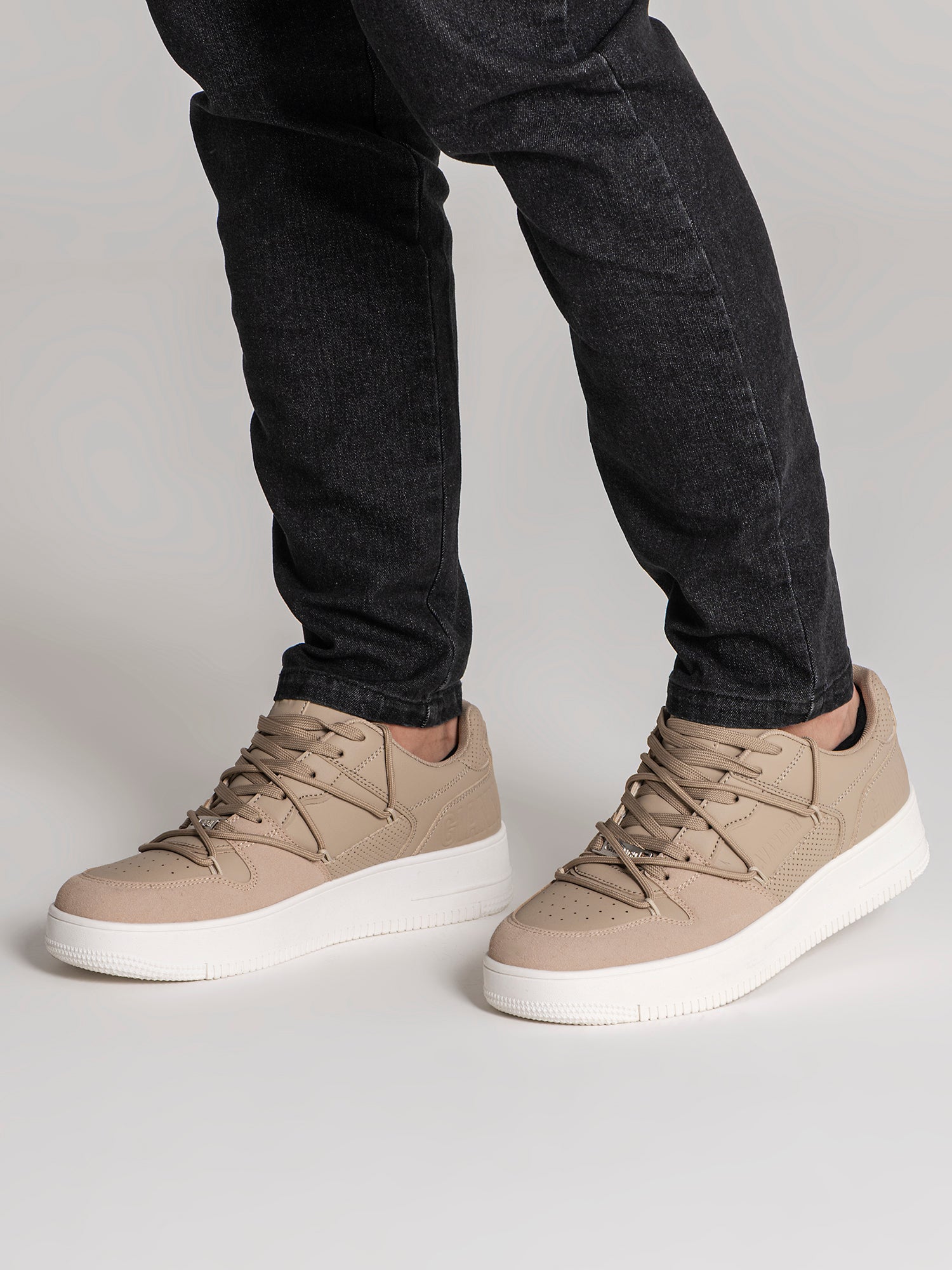 sneakers / Taupe Wrapped Sneakers