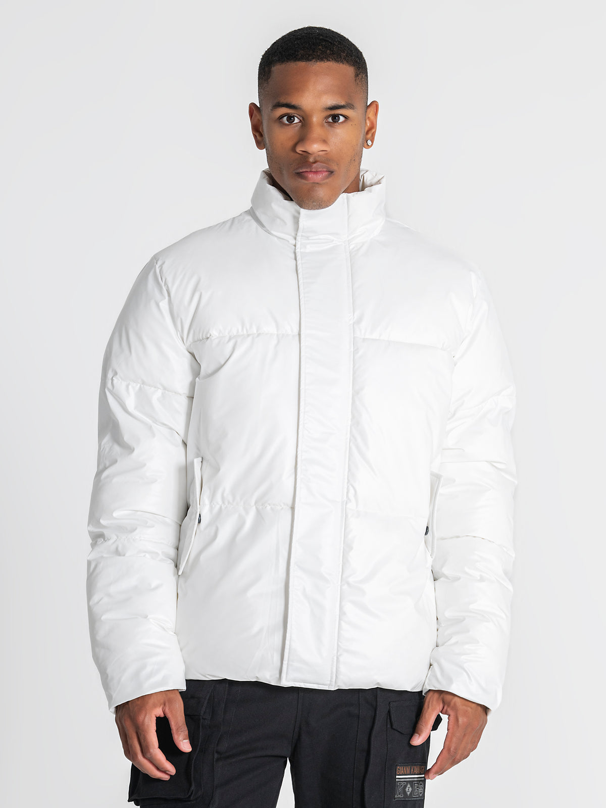 White Statement Puffer Jacket