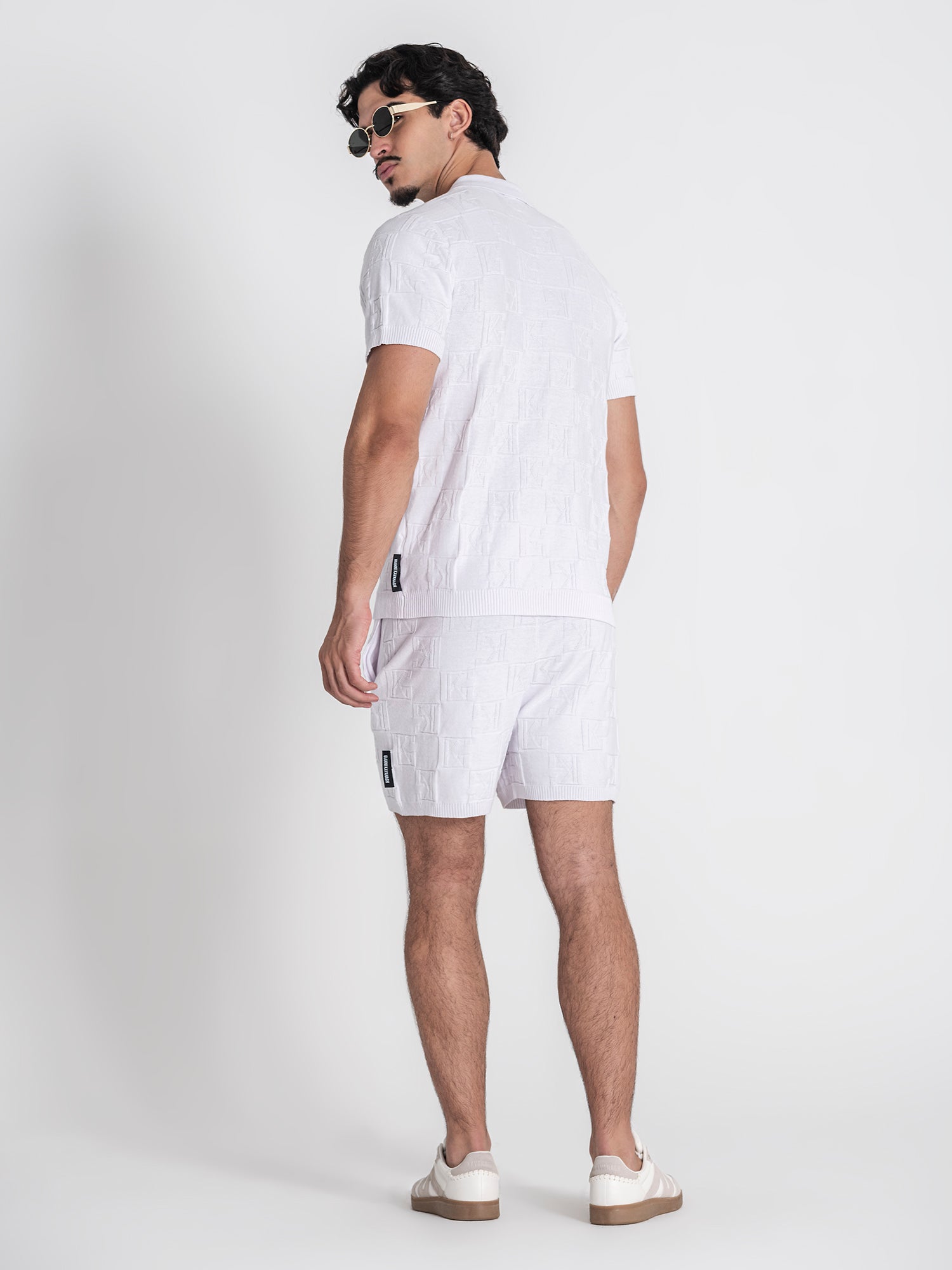shirts / White Clone Knit Shirt