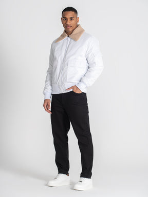 jackets / White Aviator Jacket