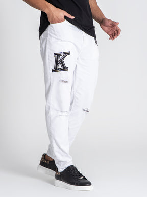 jeans / White Collage Jeans