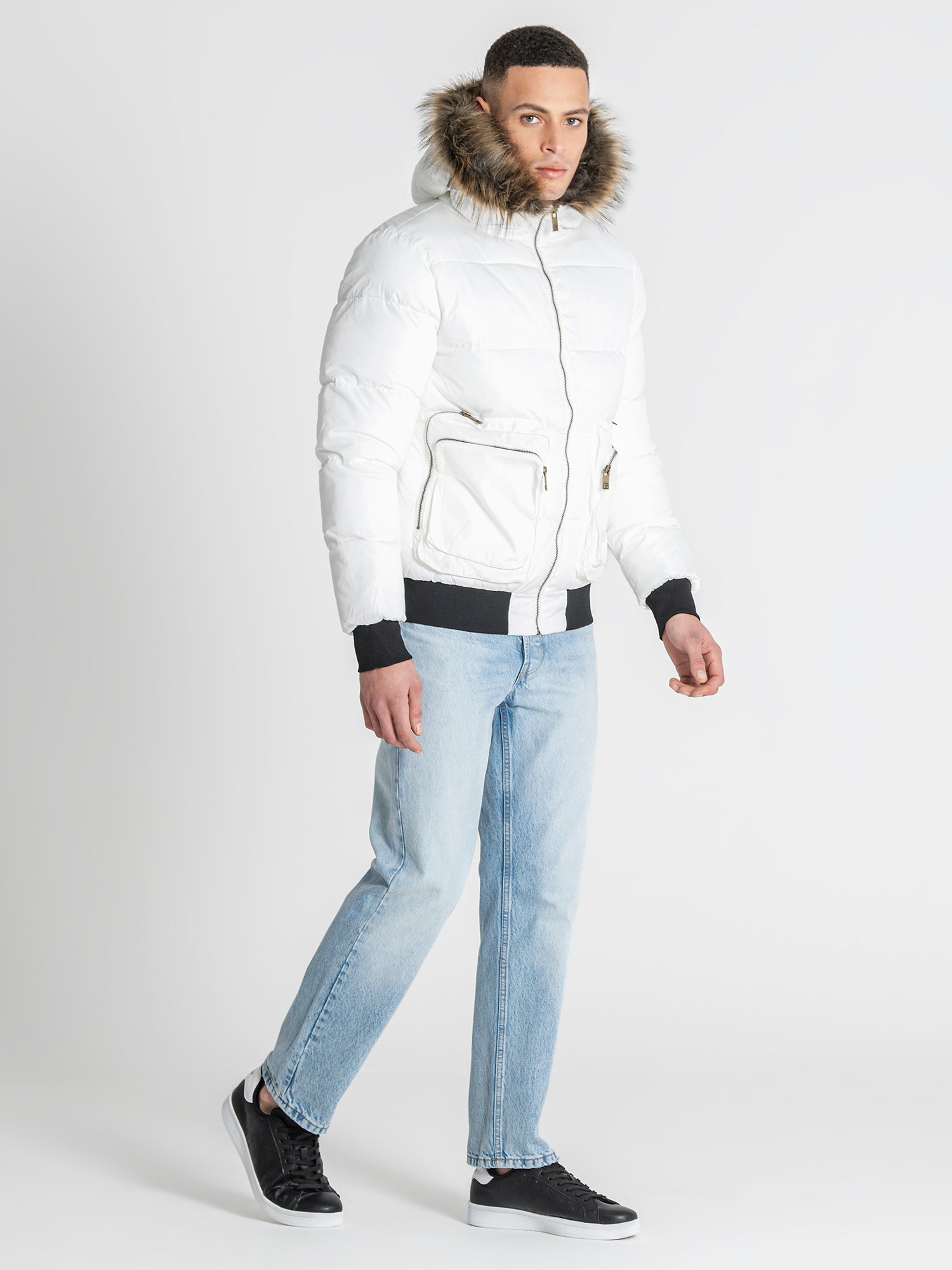 puffers / White Utility Puffer Jacket
