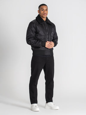 jackets / Black Aviator Jacket