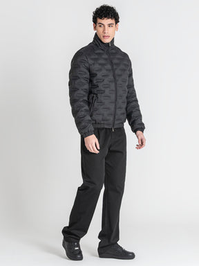 jackets / Black Code Puffer Jacket