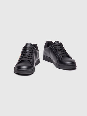 sneakers / Black Plush Sneakers