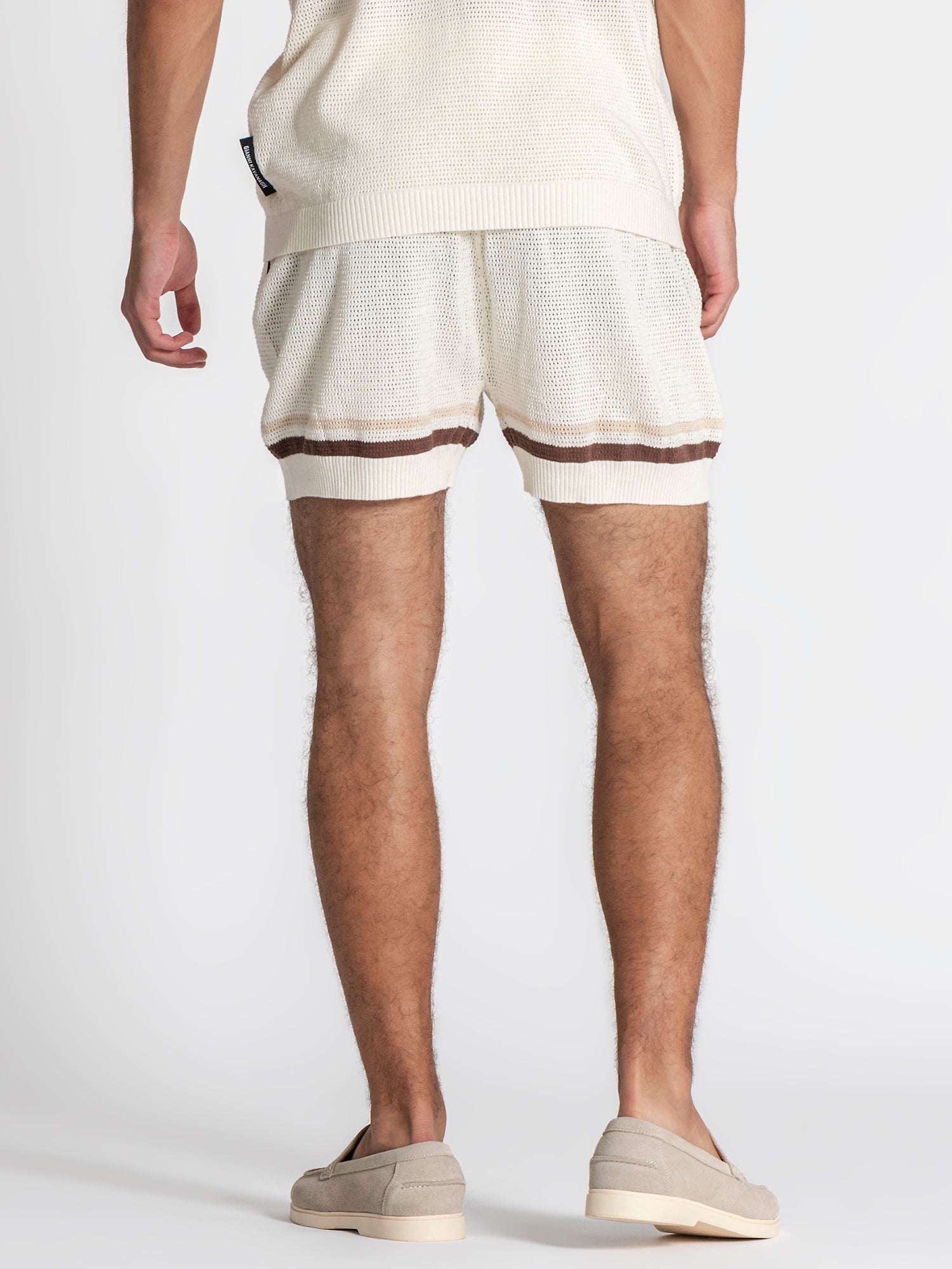 shirts / White Striped Knit Set