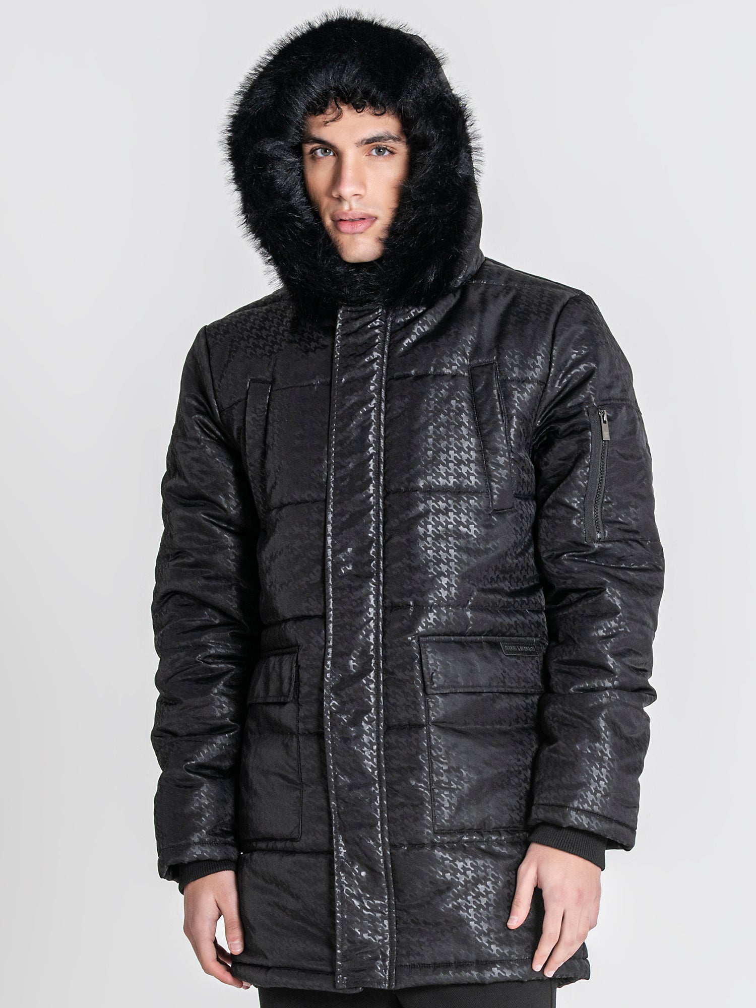 overcoats / Black GK Houndstooth Coat
