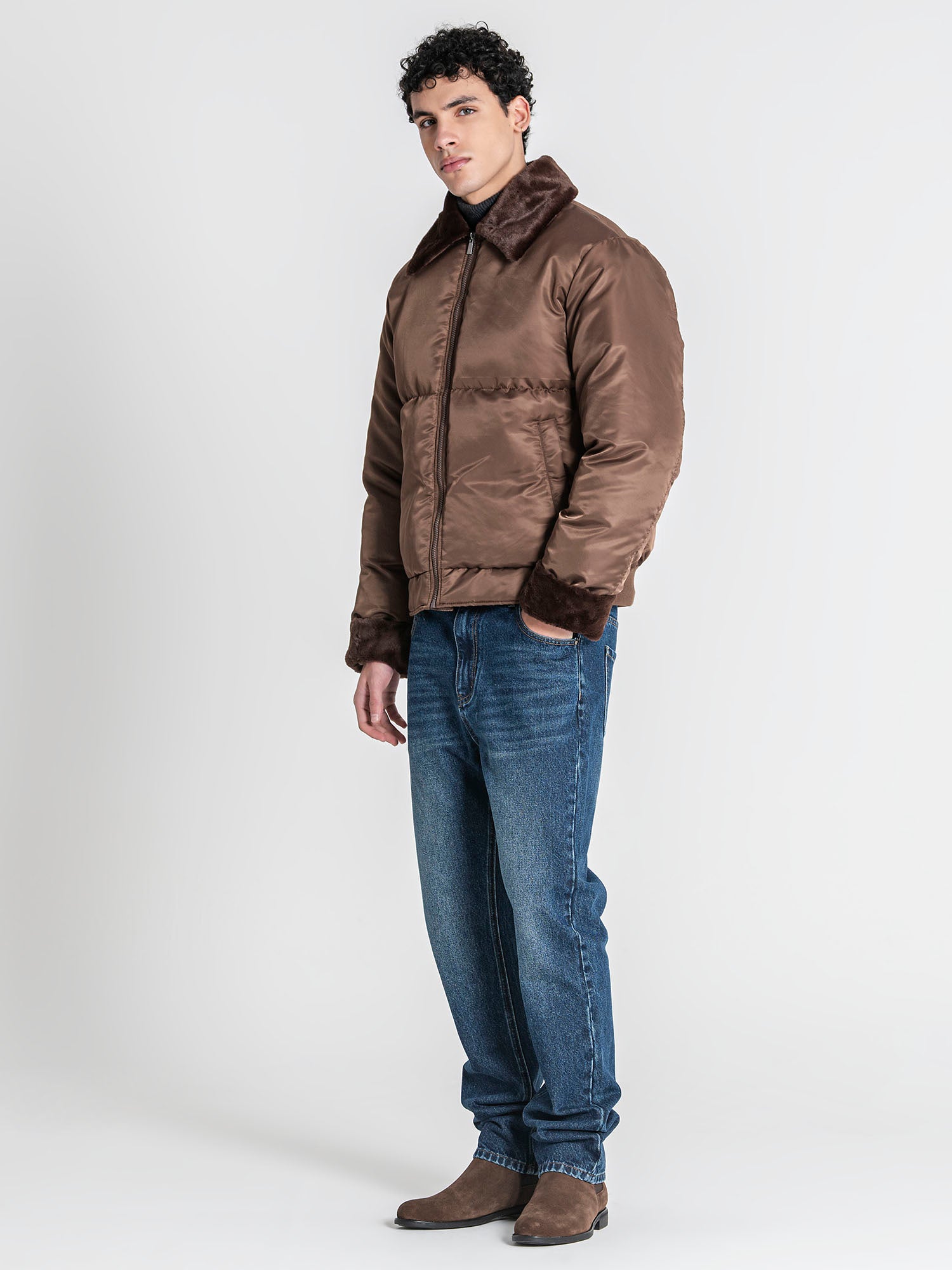puffers / Brown GG Puffer Jacket