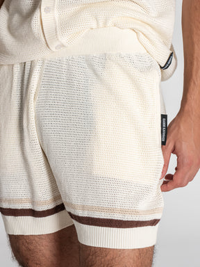 shirts / White Striped Knit Set