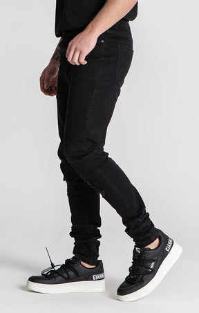 Black Core Ripped Slim Fit Jeans