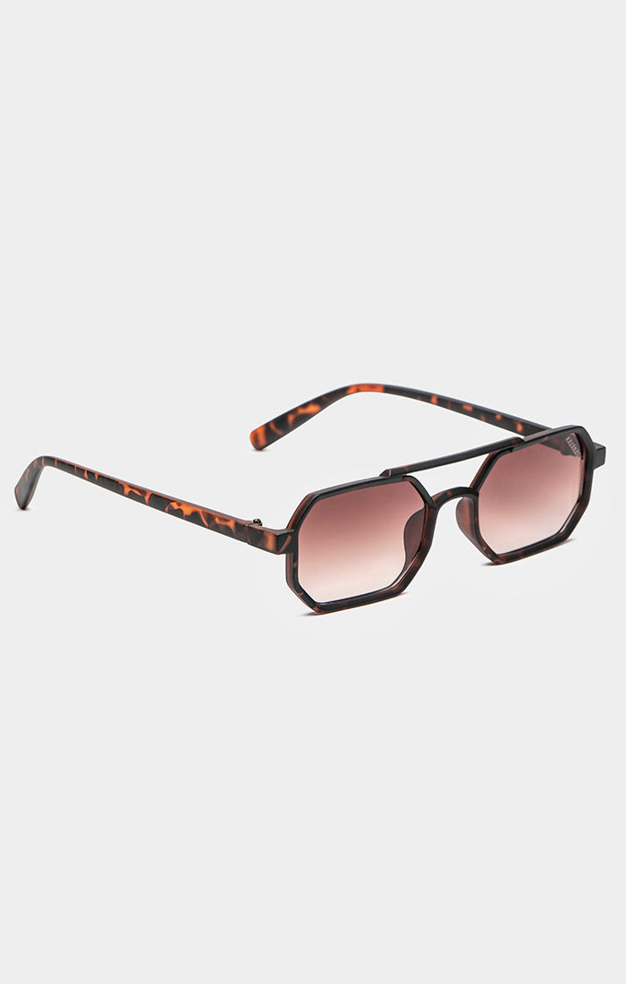 Brown Hexa Sunglasses