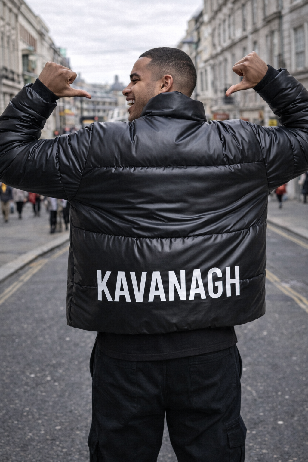 Black Statement Puffer Jacket