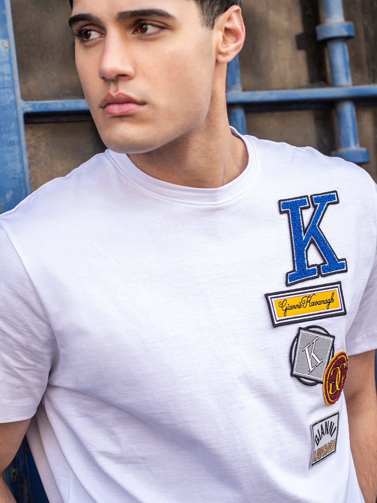 White Collage Tee