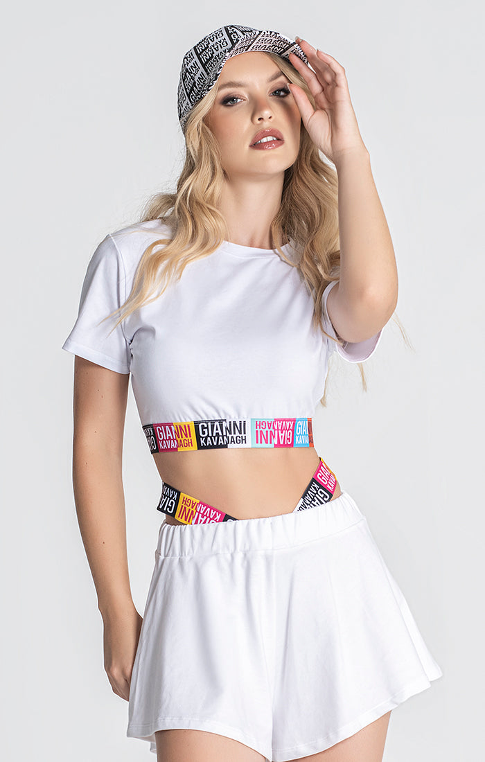 White Multiply Cropped Tee