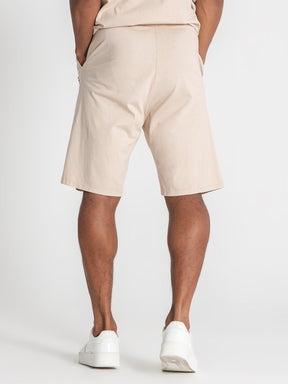 Beige Ripped Shorts