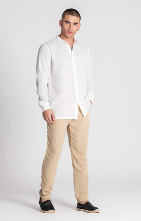 White Linen Grandad Shirt