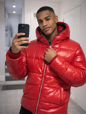 Red Tape Puffer Jacket