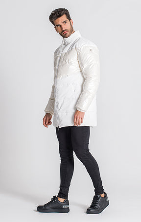 White Division Puffer Coat