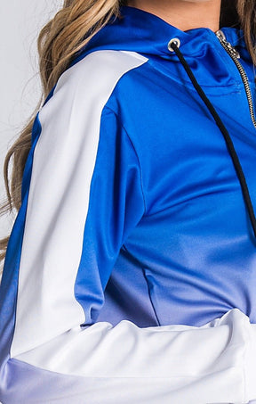 Blue Fusion Hoodie Jacket