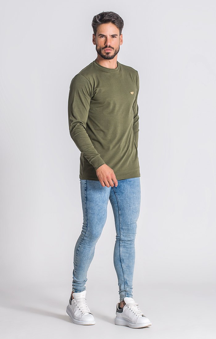 Army Green Core Long Sleeve Medal Tee