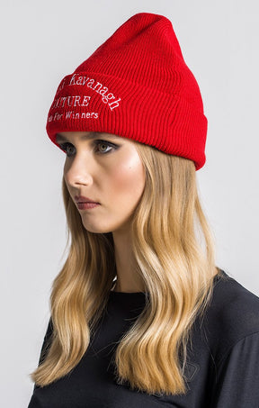 Red Beanie With GK Couture Logo