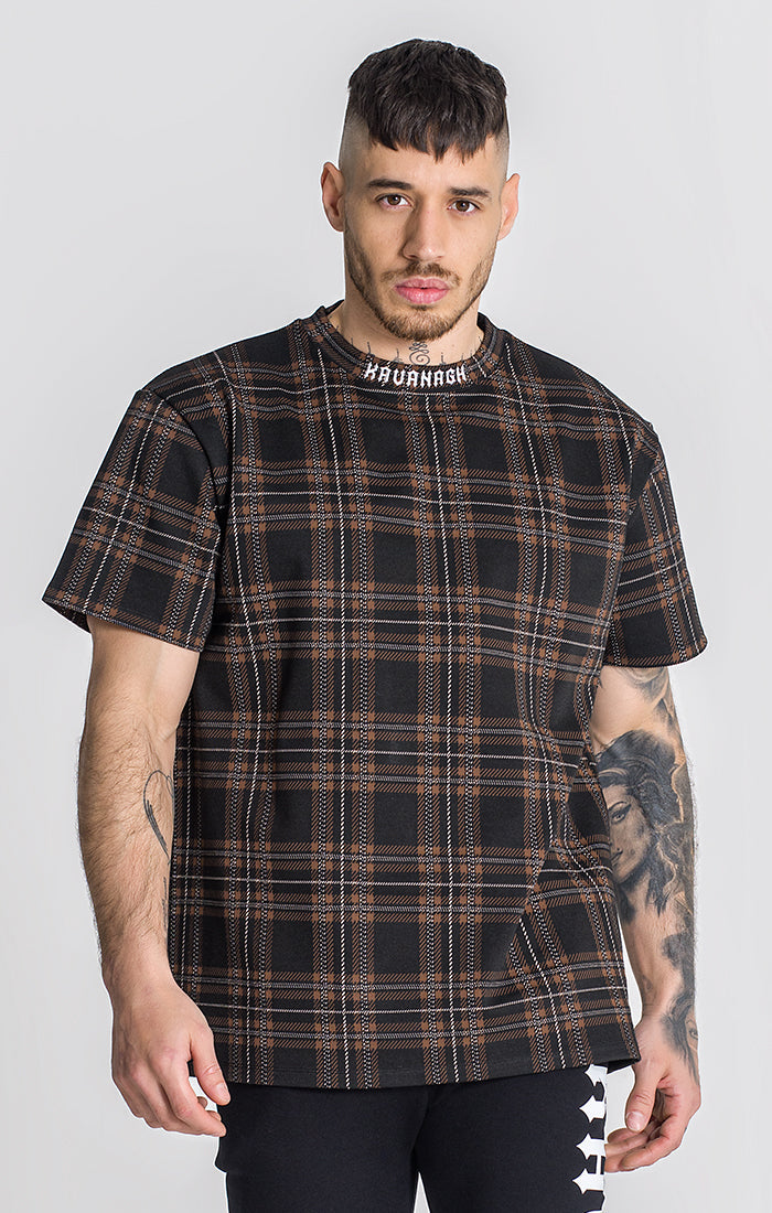 Black Checkmate Oversized Tee